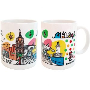 TAZA DE MALAGA MUG CERAMICO DONSOUVENIR